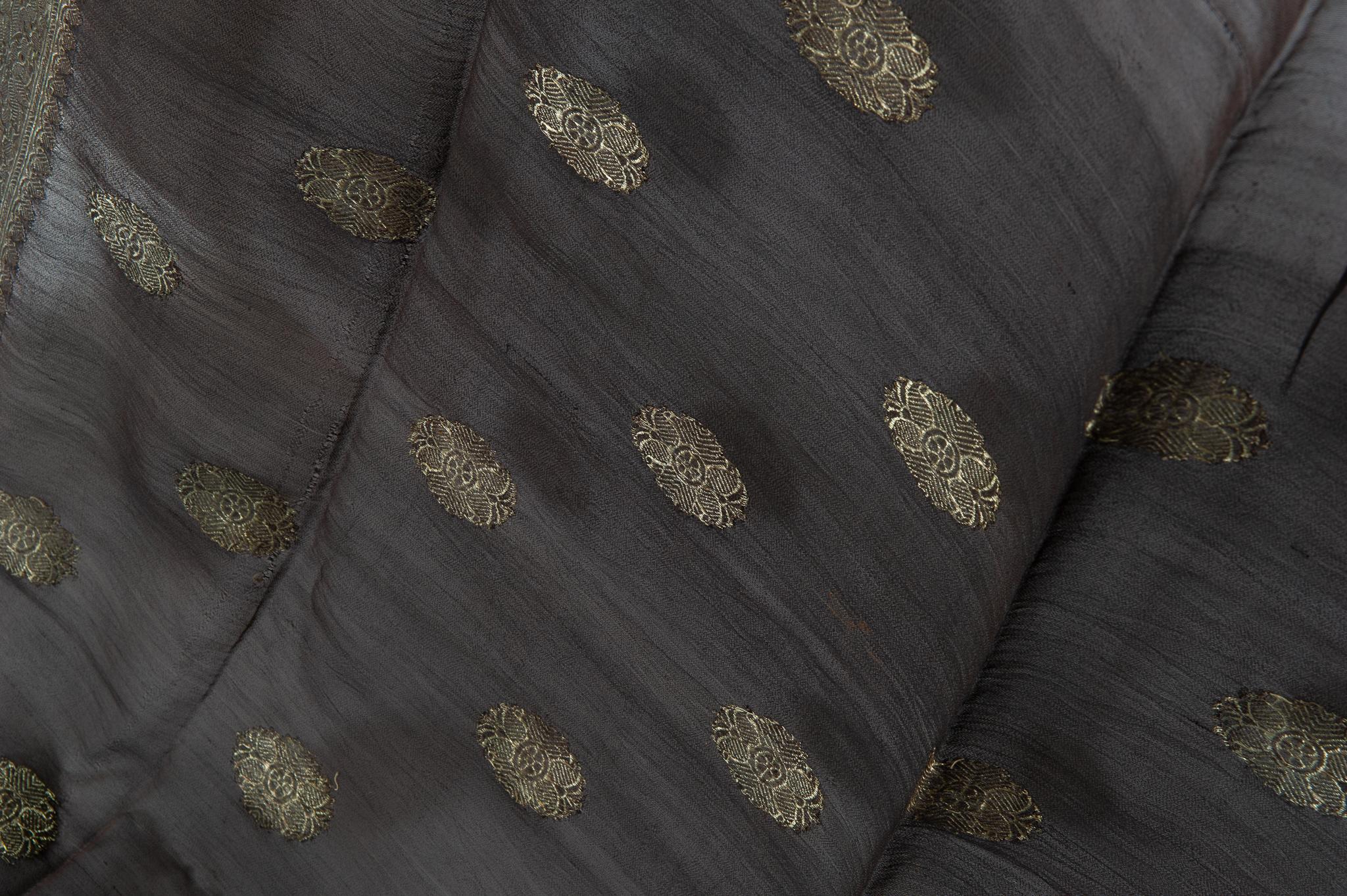 Vintage Indian Sari Dark Brown Color, Unusual Curtains or an Evening Dress 3