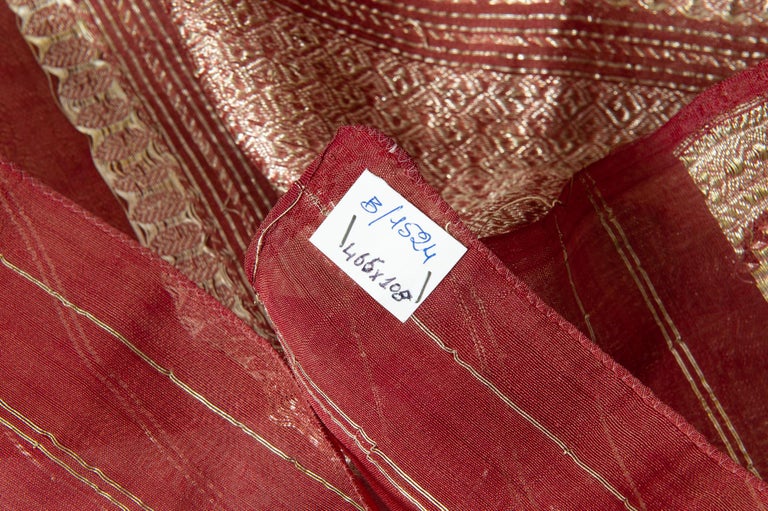 Vintage Indian Sari Mauve Color for Curtains or Evening Dress For Sale ...