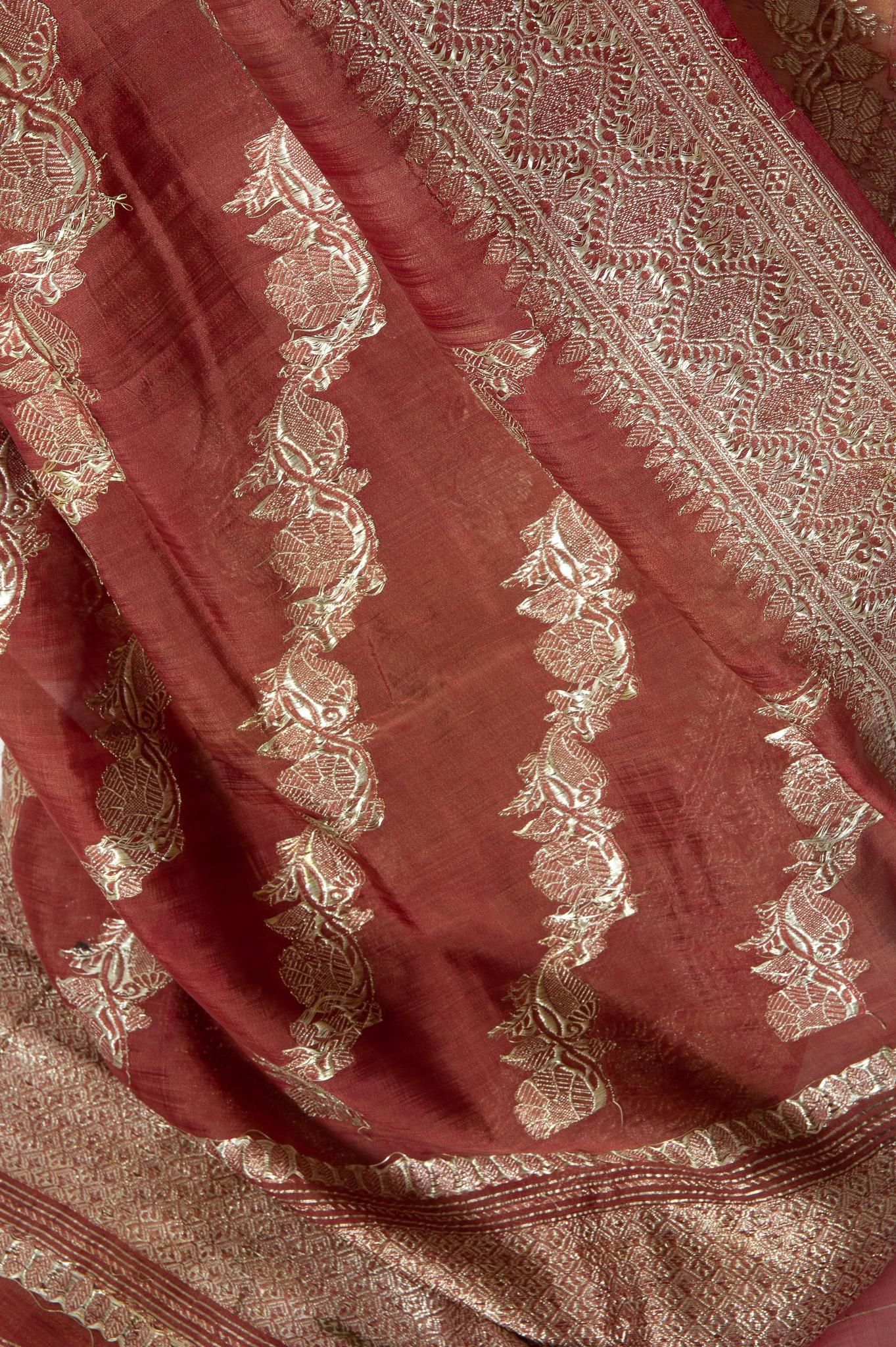 Synthetic Vintage Indian Sari Mauve Color for Curtains or Evening Dress For Sale