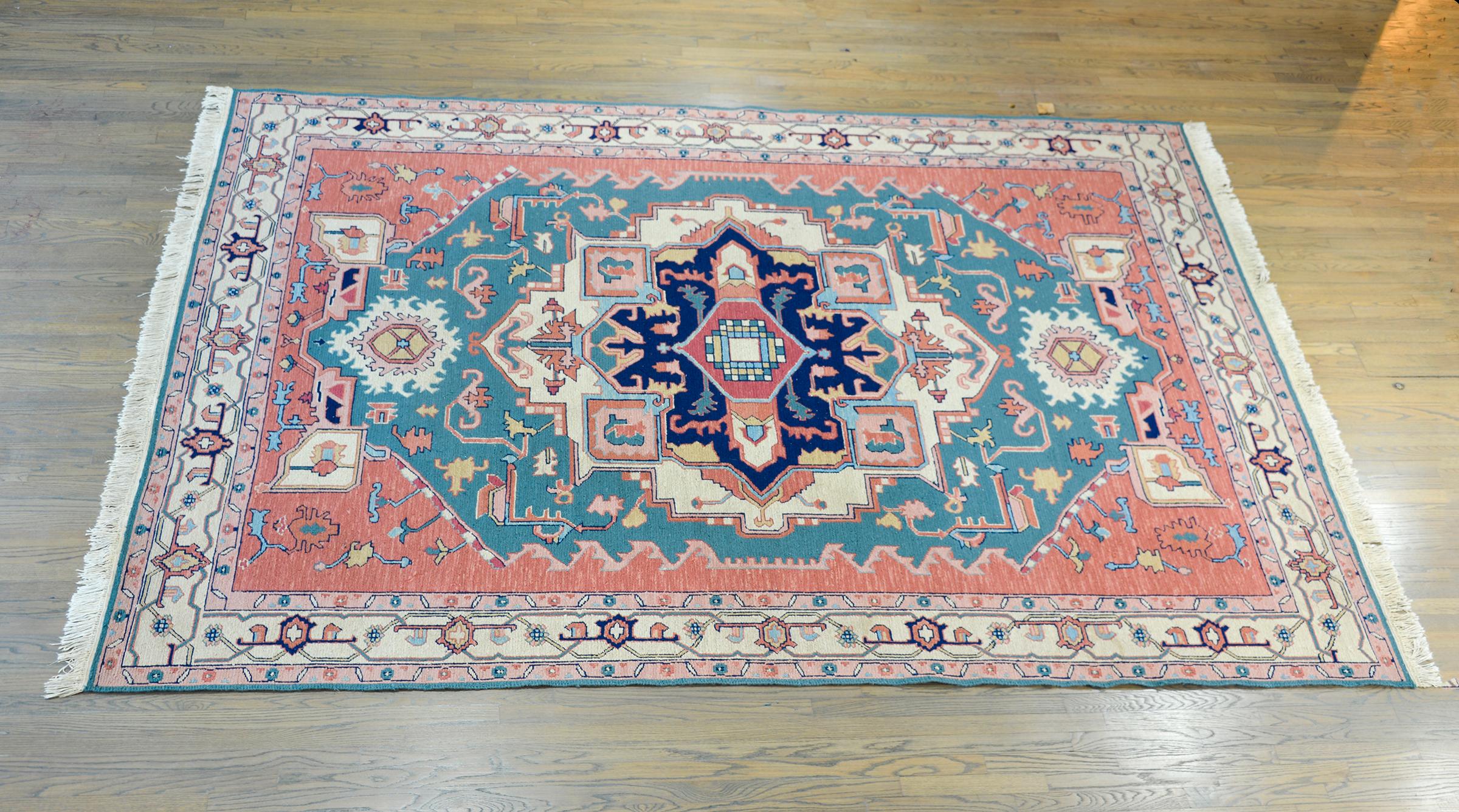 Indischer Serapi-Teppich im Vintage-Stil im Angebot 6