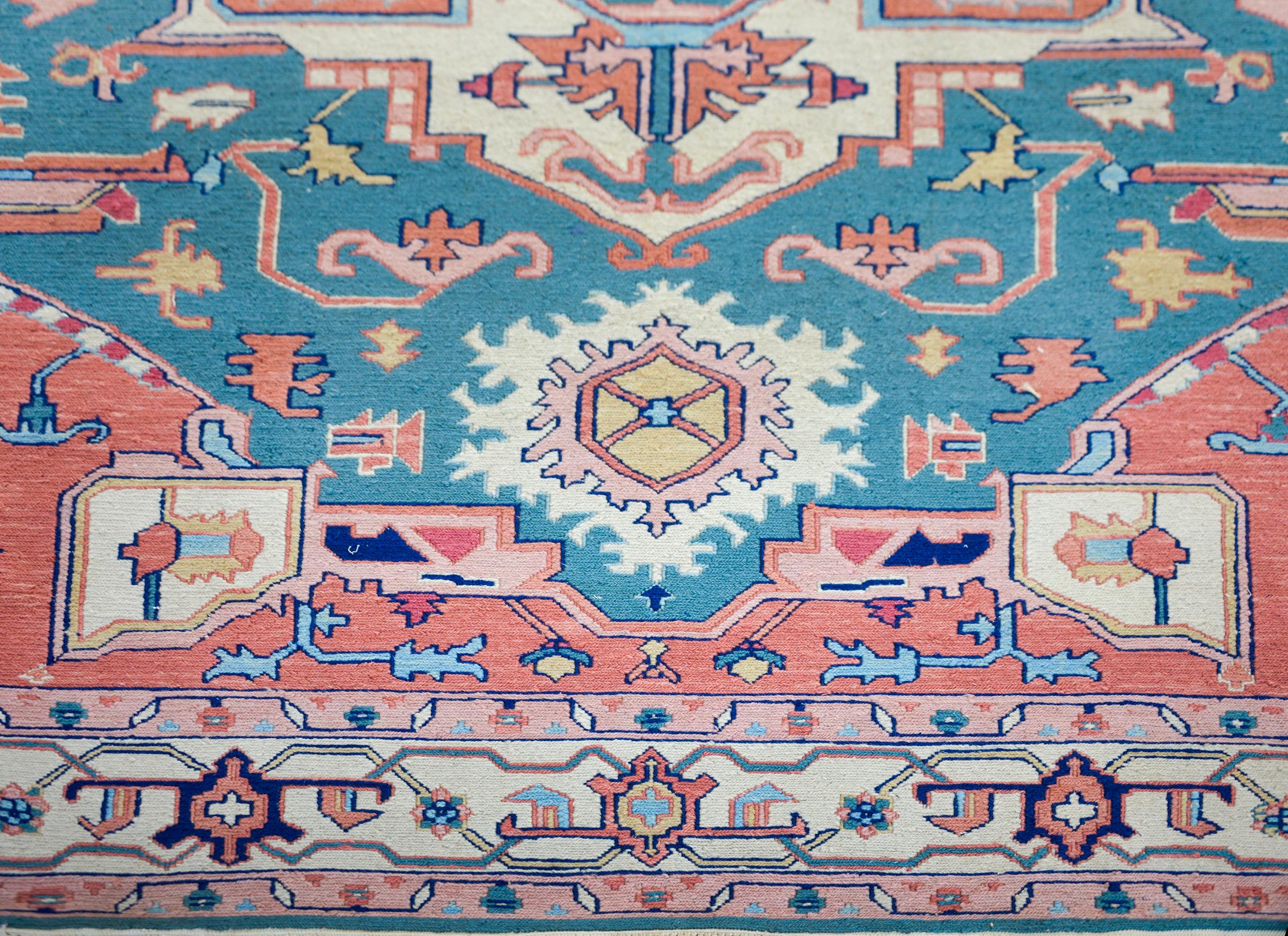 Indischer Serapi-Teppich im Vintage-Stil im Angebot 2