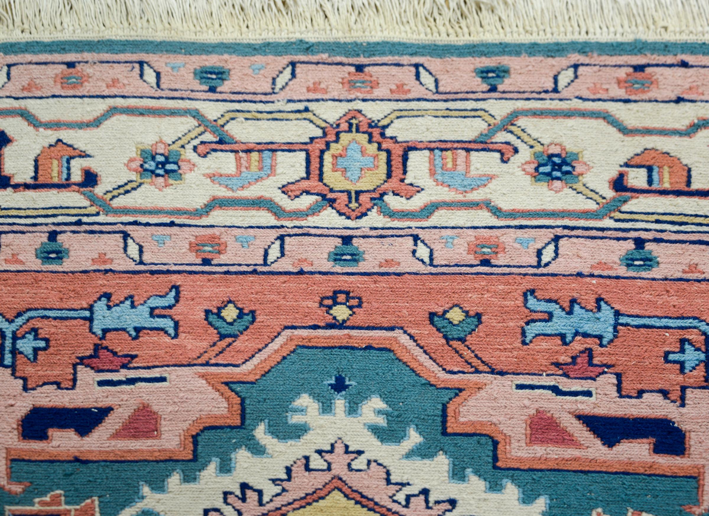 Indischer Serapi-Teppich im Vintage-Stil im Angebot 3