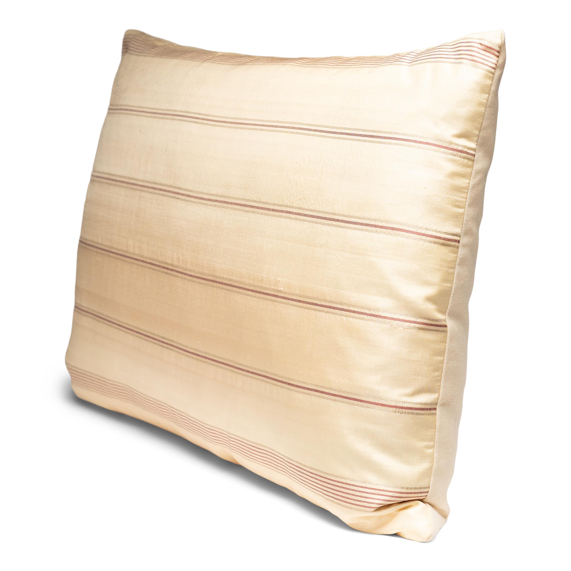 Organic Modern Vintage Indian Silk Throw Pillow For Sale