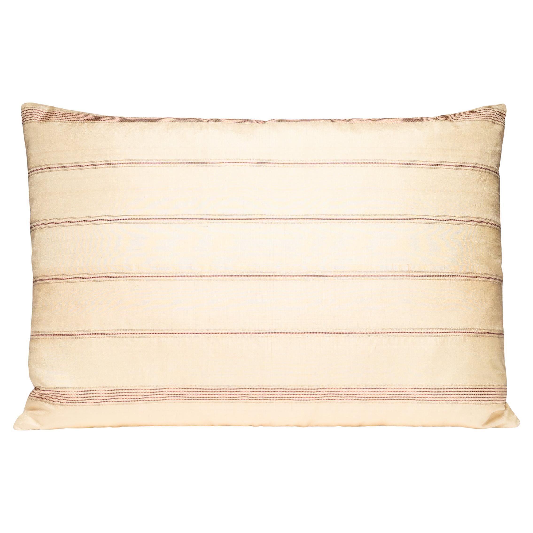 Vintage Indian Silk Throw Pillow For Sale