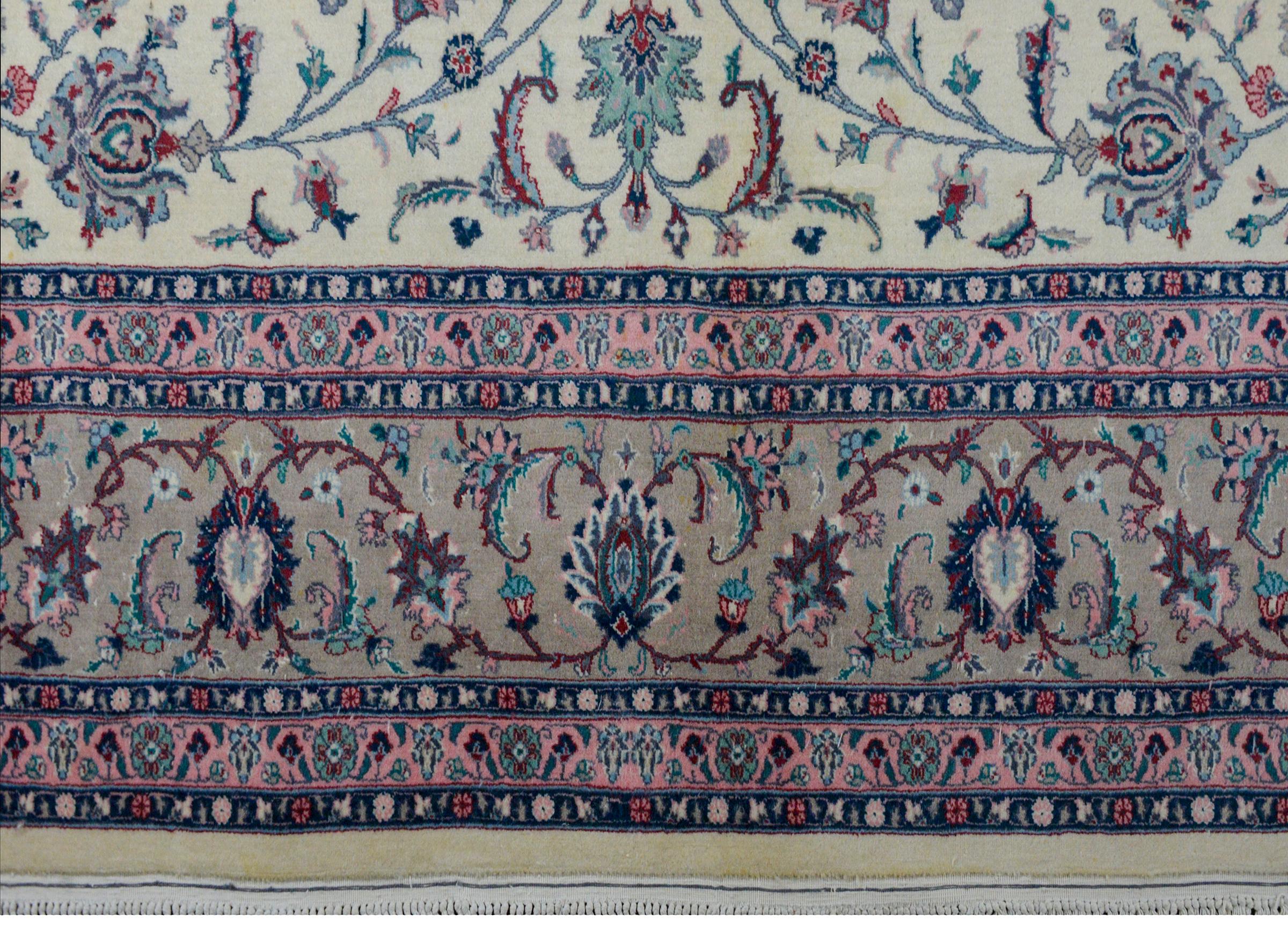 Indischer Tabriz-Teppich:: Vintage im Angebot 3