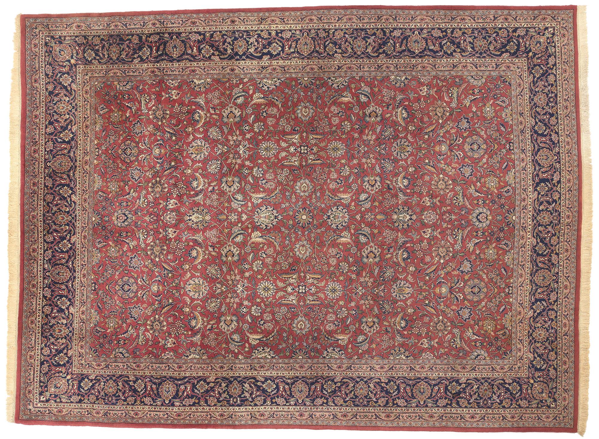 Vintage Indian Tabriz Rug, Timeless Elegance Meets Traditional Sensibility For Sale 4