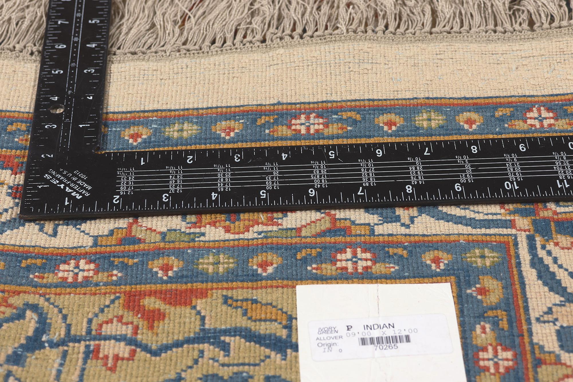Vintage Indian Tabriz Rug, Traditional Sensibility Meets Timeless Elegance In Good Condition For Sale In Dallas, TX