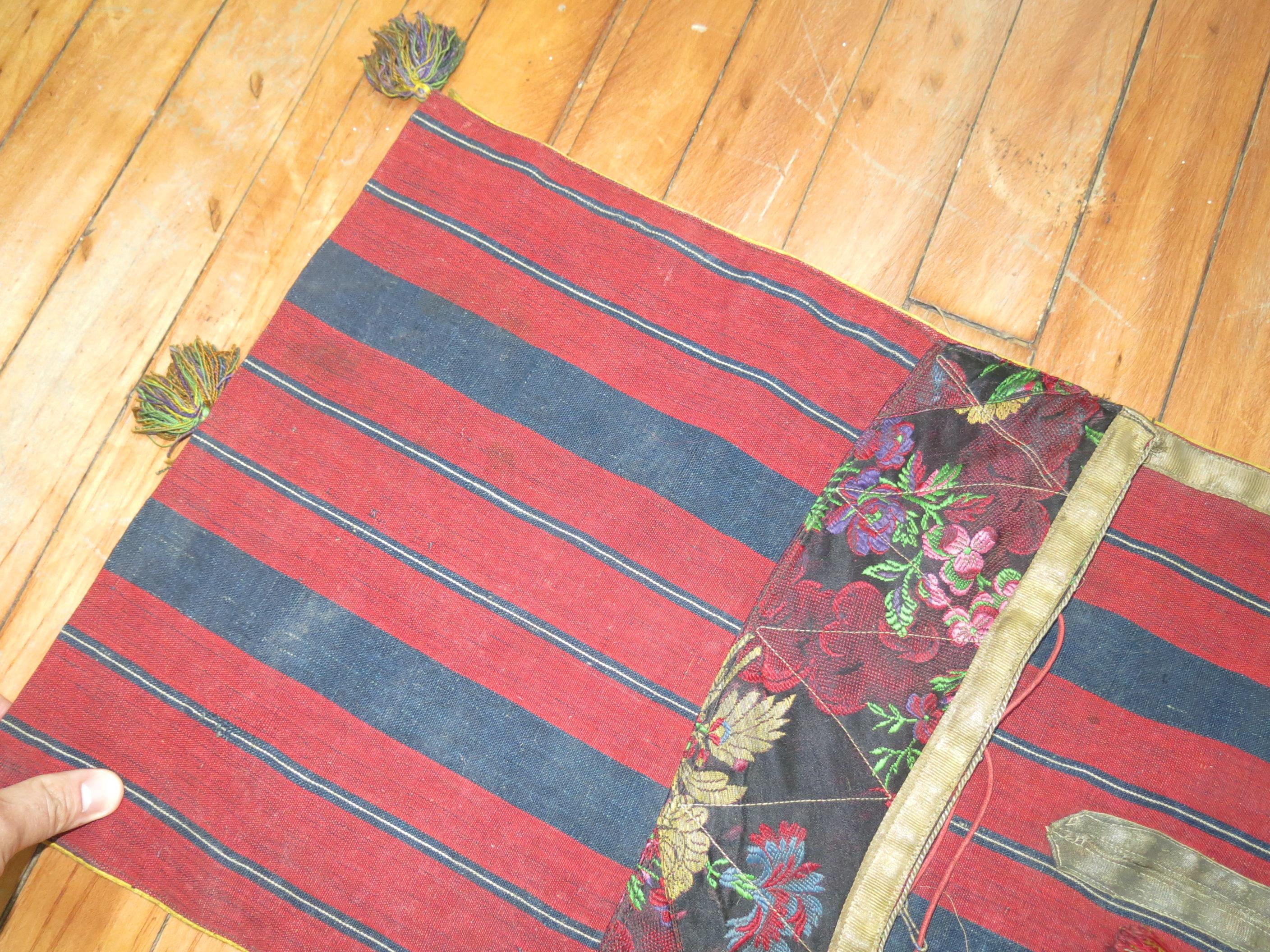 Hand-Knotted Vintage Indian Textile  For Sale