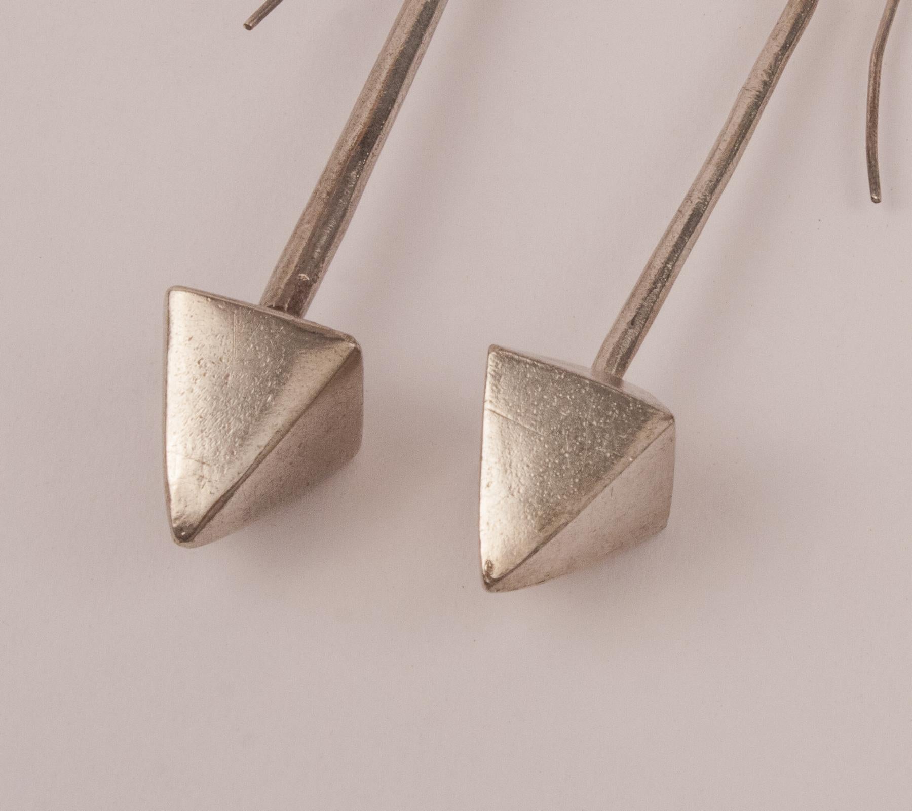 tribal silver earrings