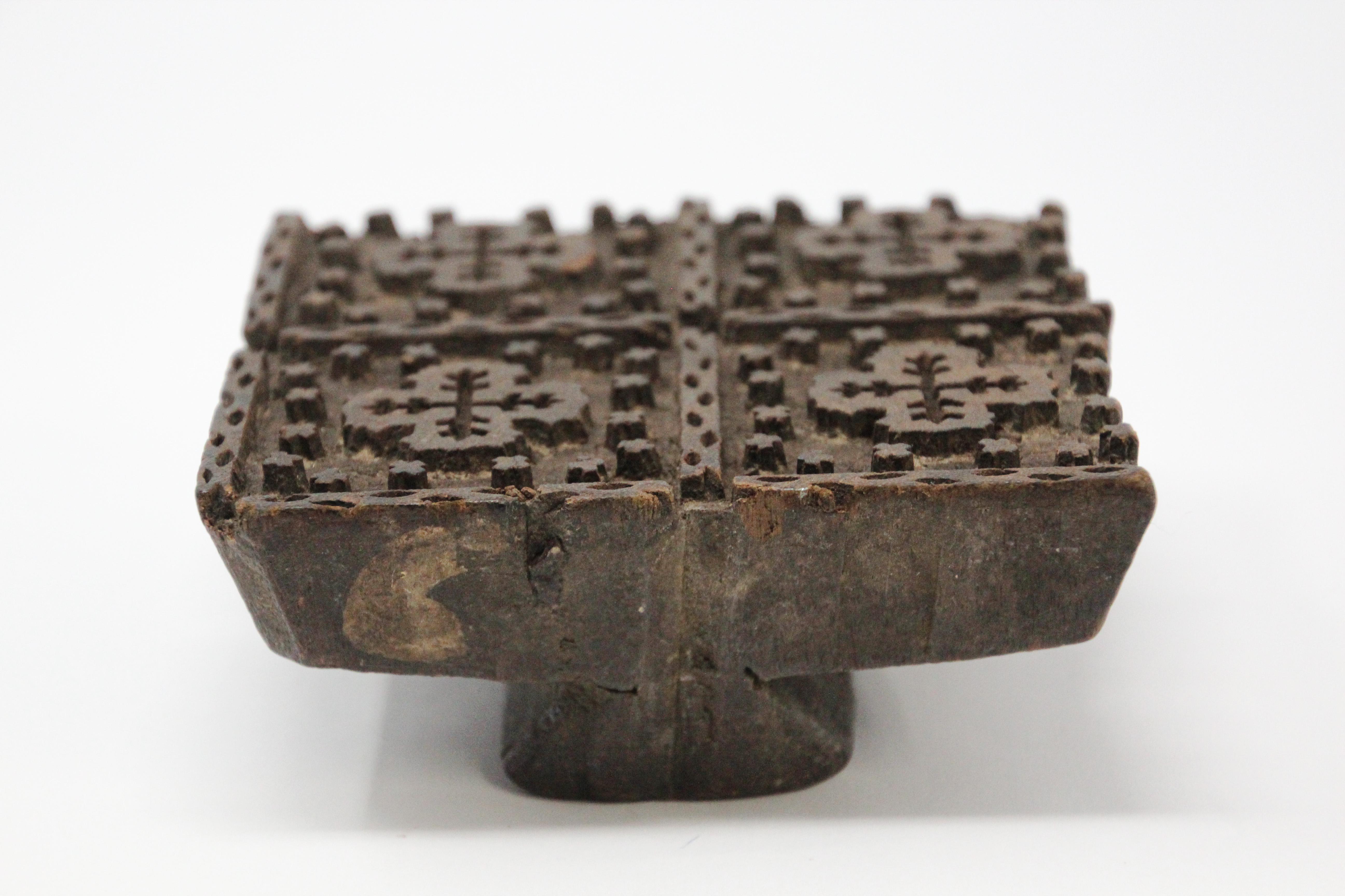 Vintage Indian Wooden Printing Block 2