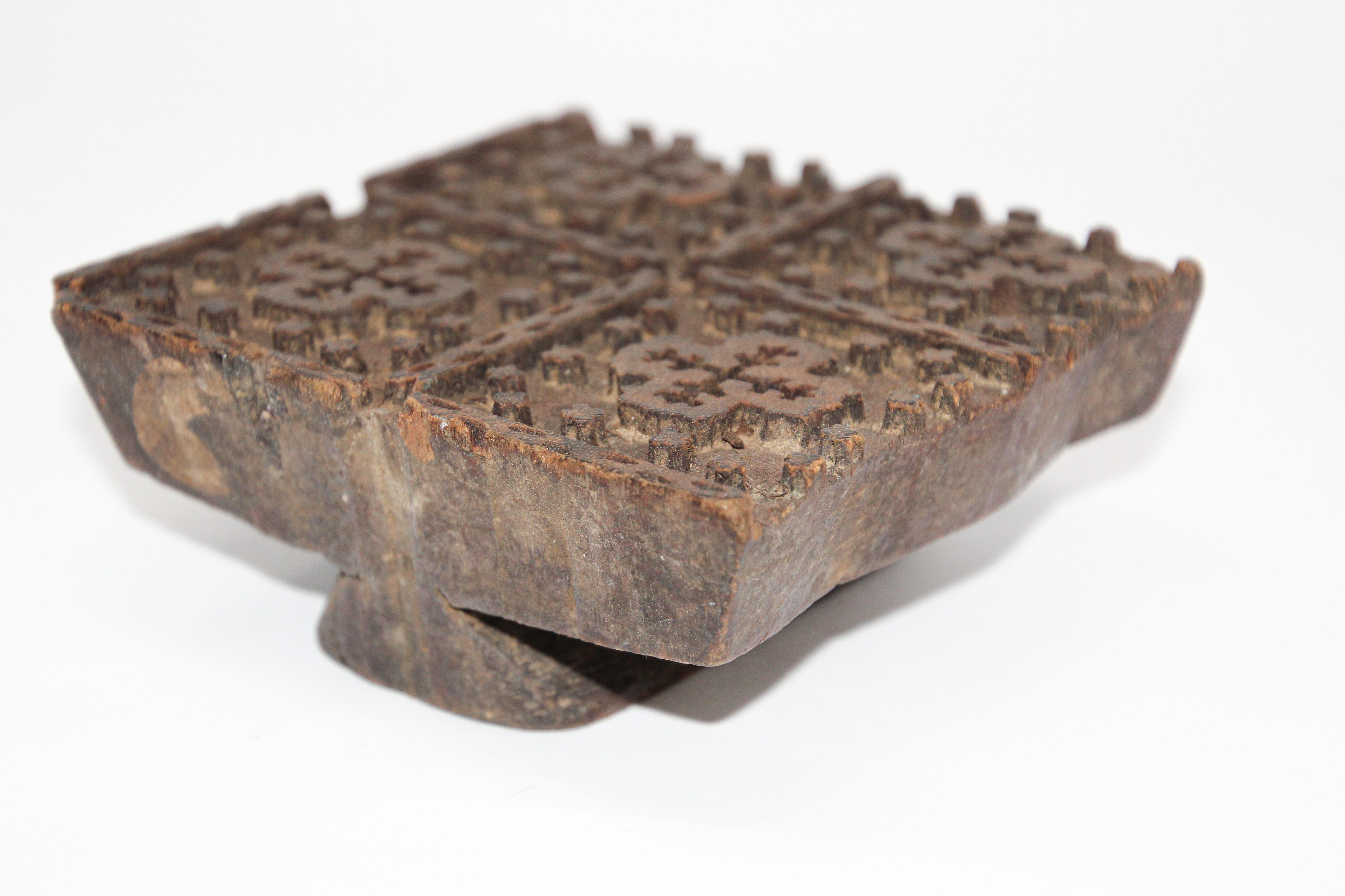Vintage Indian Wooden Printing Block 4