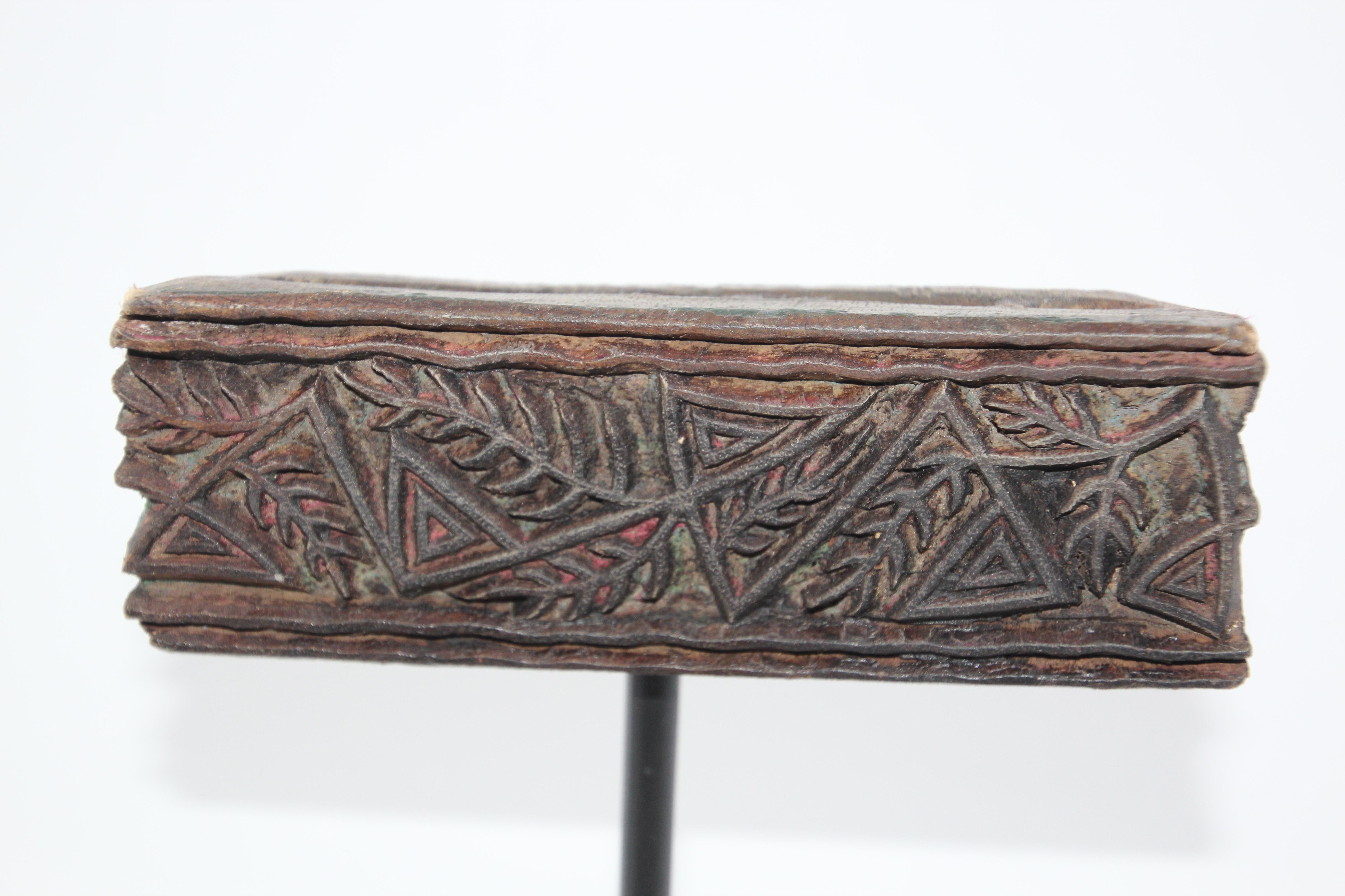 Anglo Raj Vintage Wooden Printing Block from India