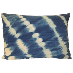 Vintage Indigo and White African Textile Decorative Pillow