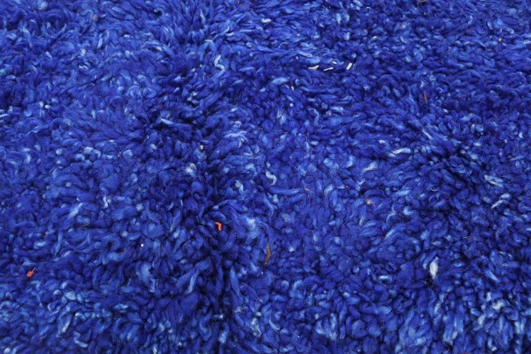 Vintage Indigo Beni M'Guild Moroccan Rug, Berber Blue Moroccan Carpet For Sale at 1stDibs