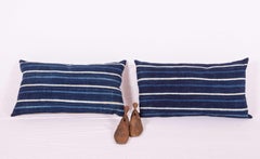 Vintage Indigo Pillow / Cushion Covers Fashioned from a Cloth from Mali Africa