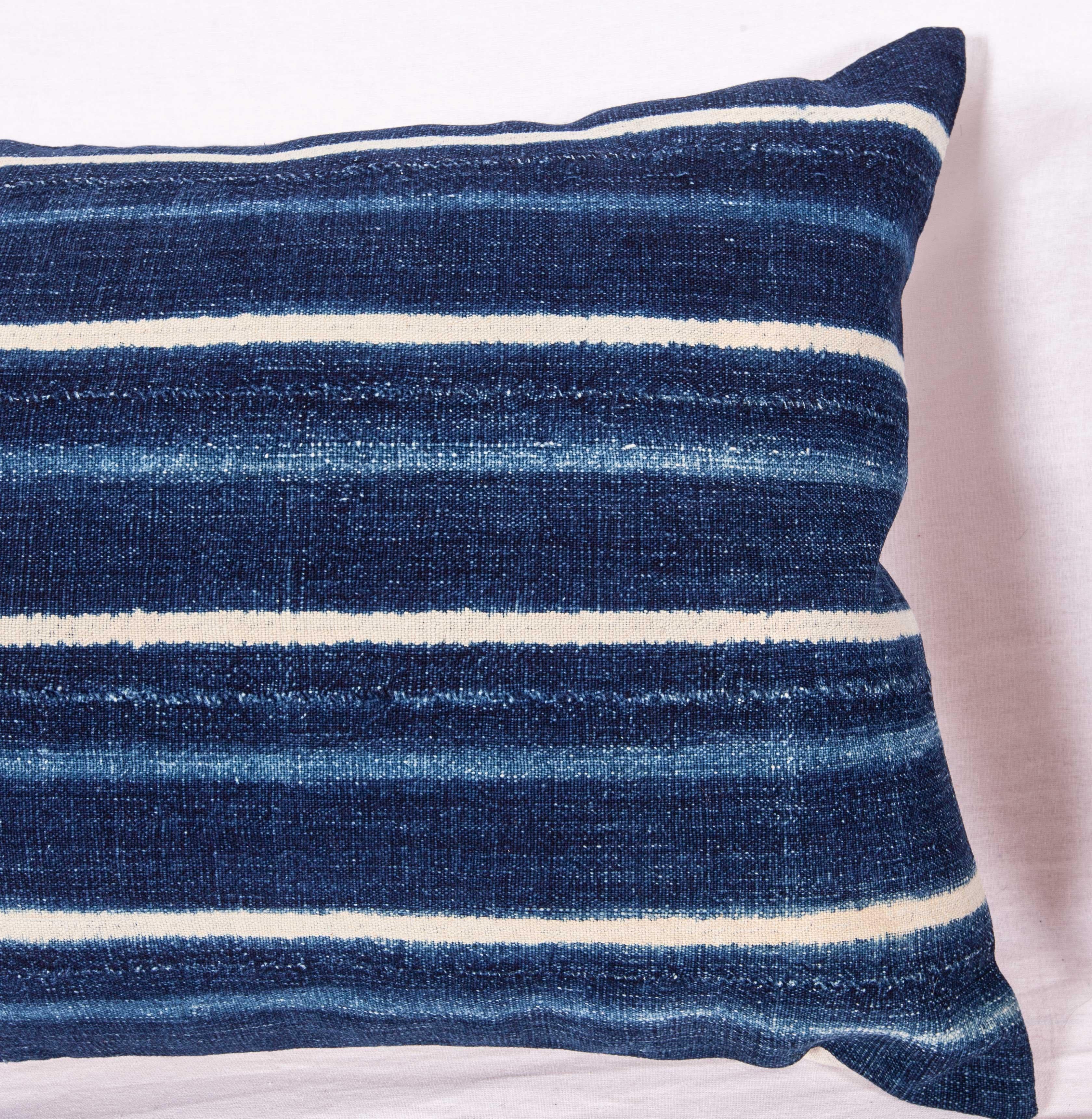 Tribal Vintage Indigo Pillow / Cushion Covers Fashioned from a Cloth from Mali Africa