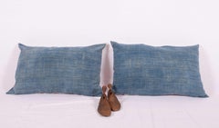 Vintage Indigo Pilow / Cushion Covers Fashioned from a Cloth from Mali Africa