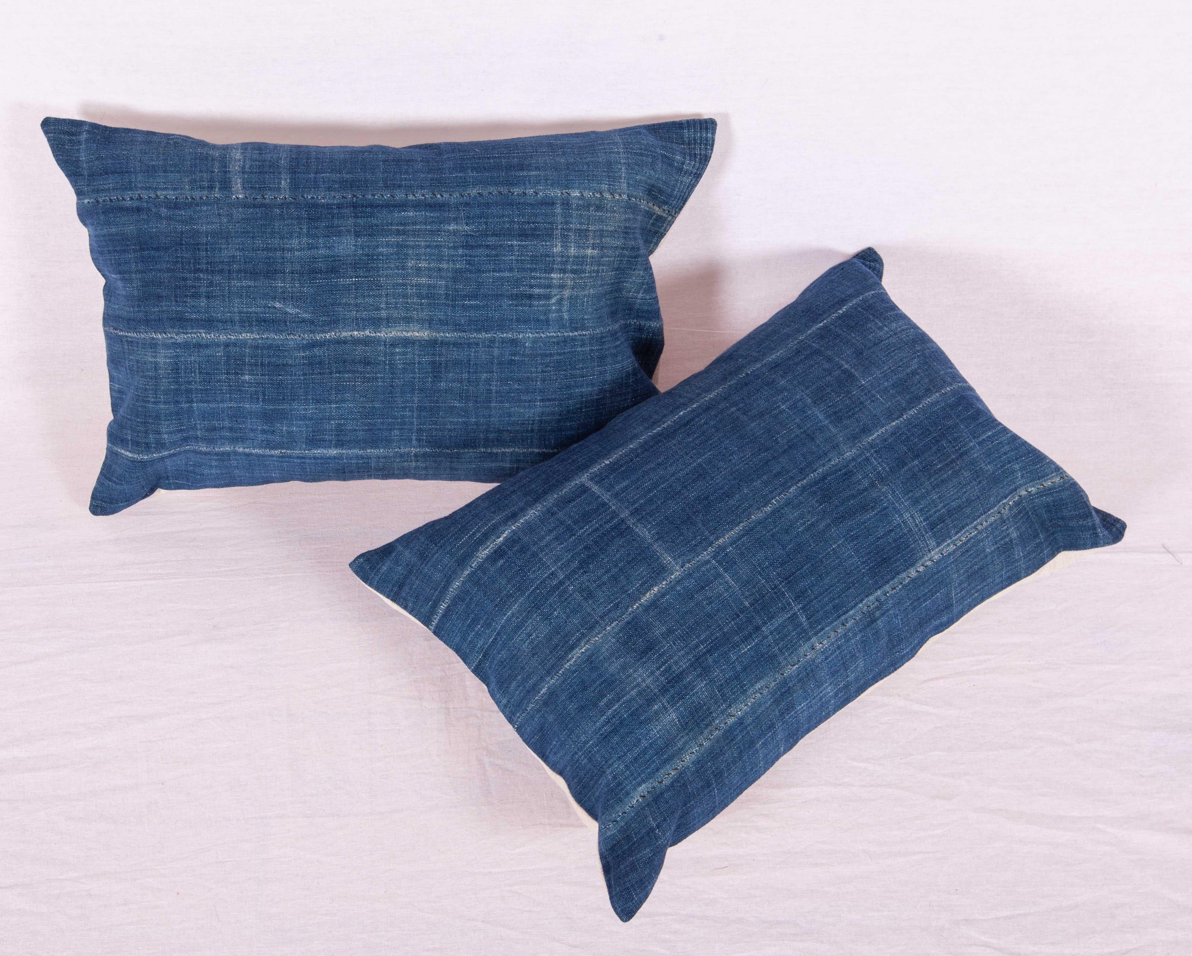 Malian Vintage Indigo Pilow / Cushion Covers Fashioned from a Cloth from Mali Africa