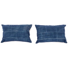Vintage Indigo Pilow / Cushion Covers Fashioned from a Cloth from Mali Africa