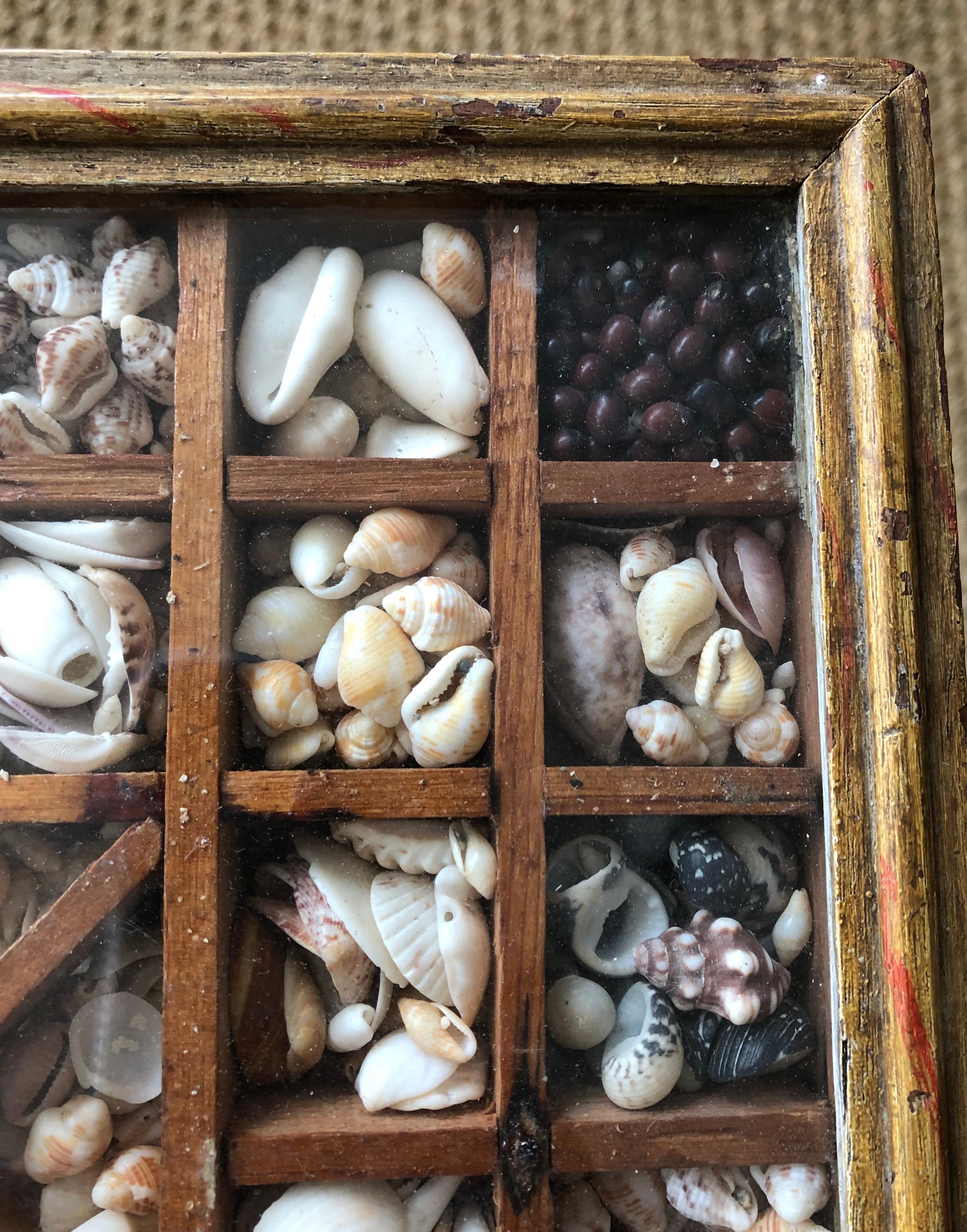 Seagrass Vintage Indigo Seas Seashell Side Table by Michael Smith