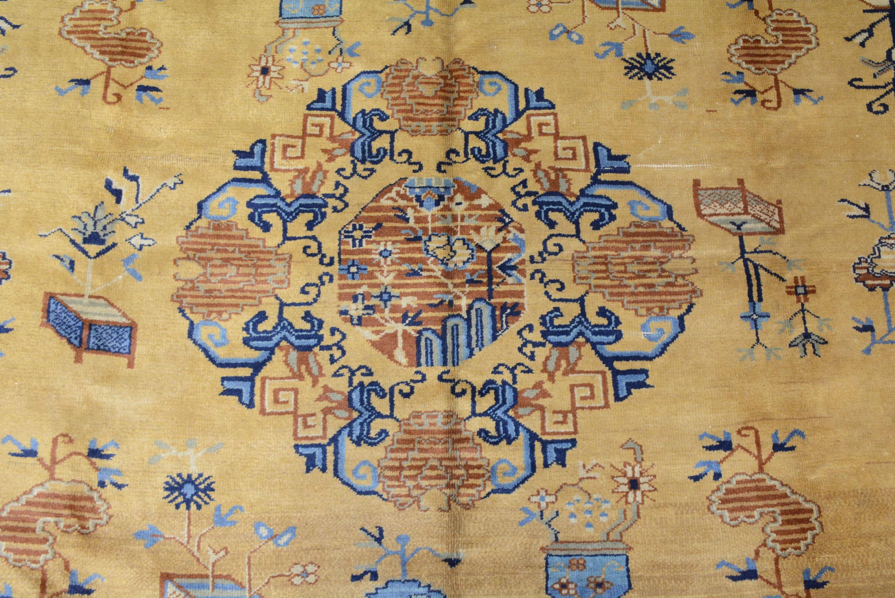 Alfombra indochina vintage Lana en venta