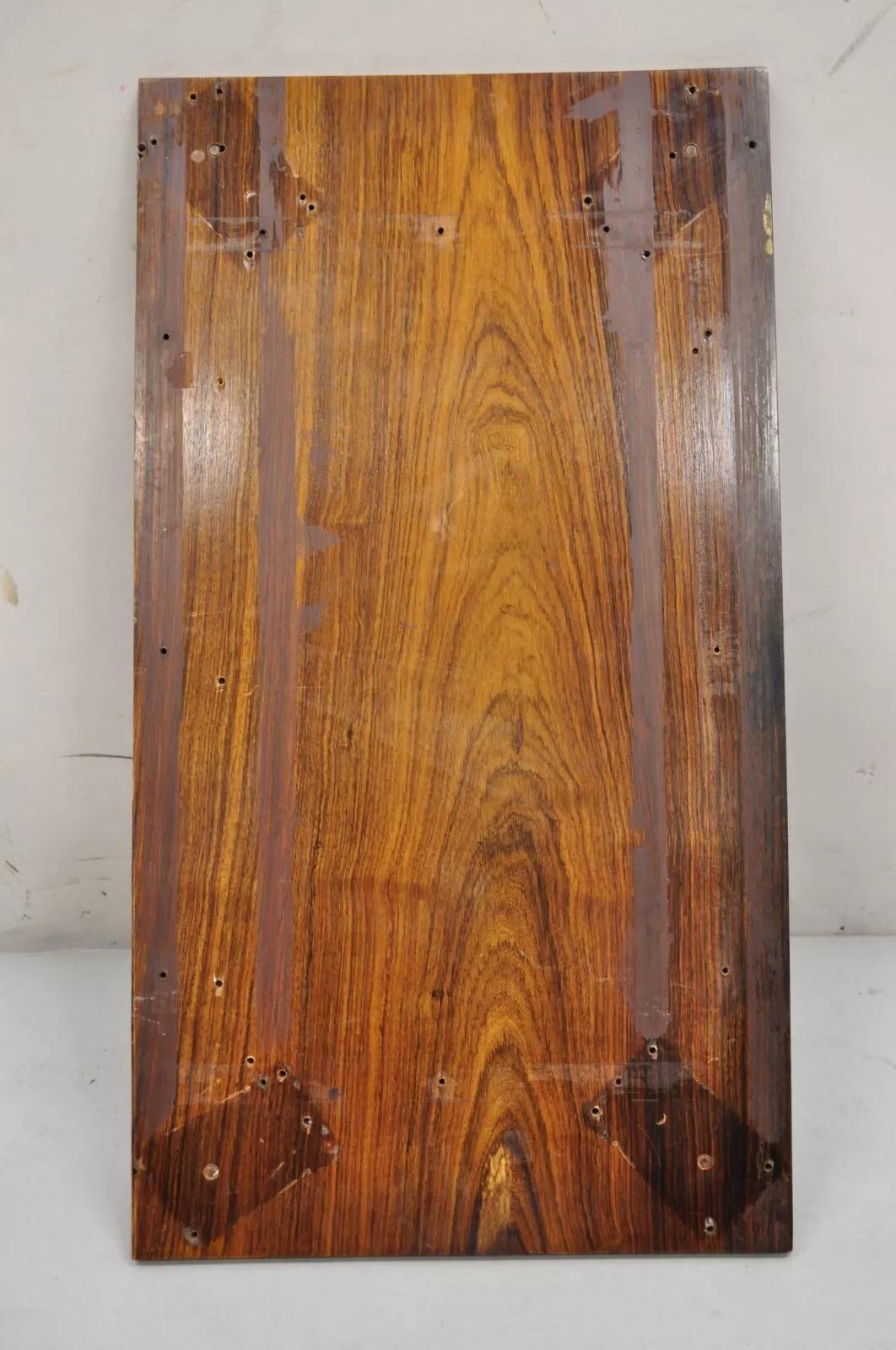 Vintage Indo Indian Marquetry & Bone Inlay Rosewood Panel Plaque - a Pair For Sale 1