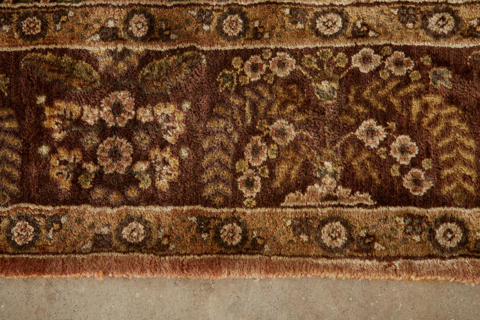 Vintage Indo Persian Kashan Design Rug Carpet For Sale 7