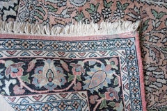 Vintage Indo Persian Rug 153 x 94 c Pink, Black, Blue C.1970