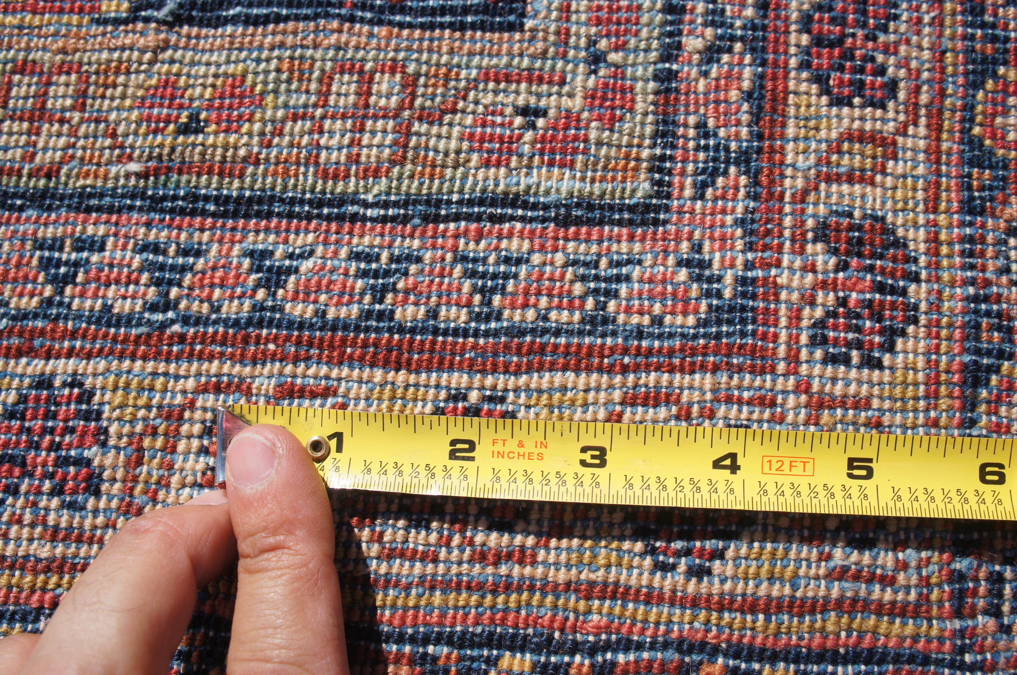 Vintage Indo-Tabriz Hand Knotted Floral Medallion Wool Area Rug Carpet 10' x 14' For Sale 9