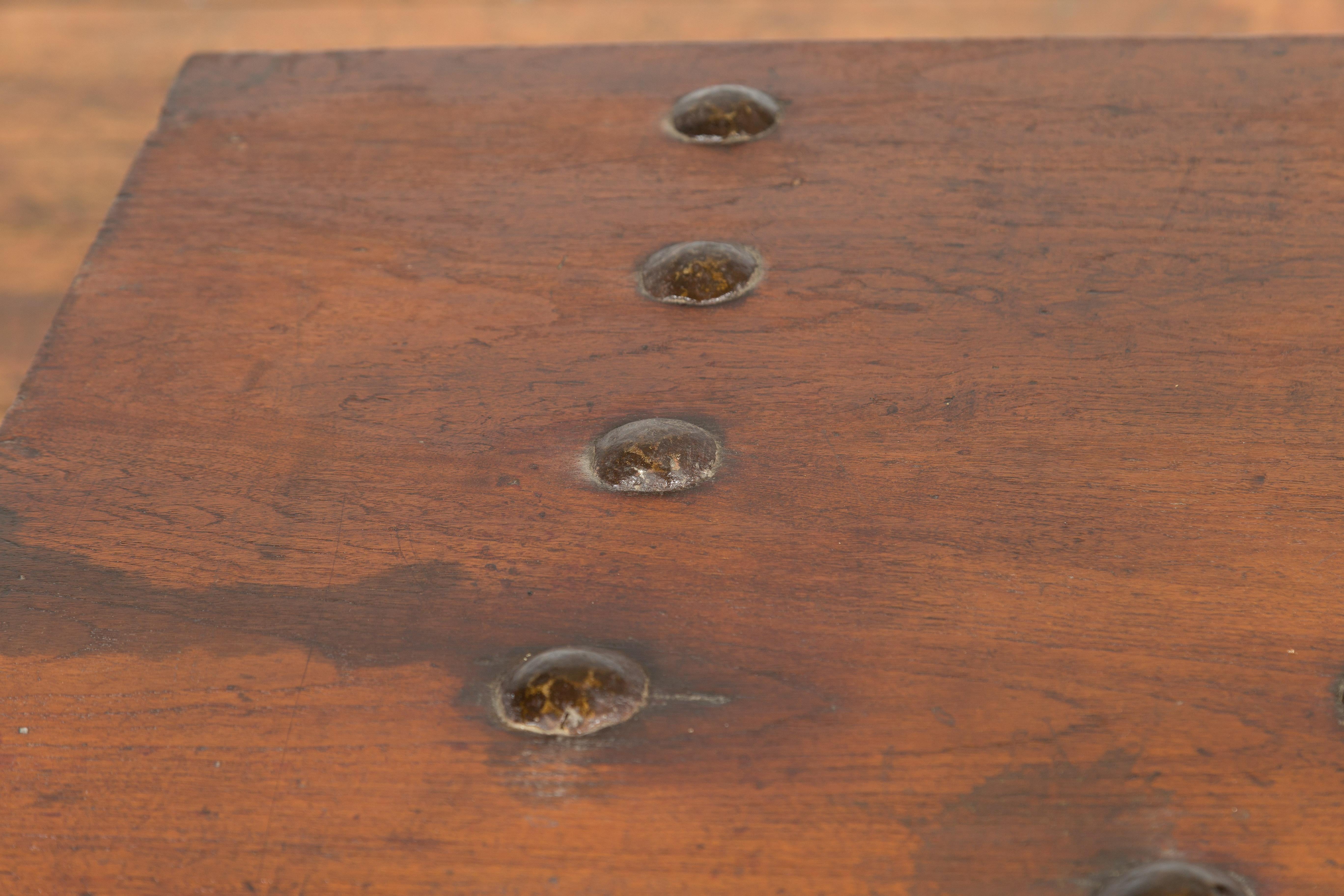 Indonesian Vintage Chest with Unique Latch & Side Handles For Sale 5