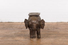 Vintage Copper Elephant Stand