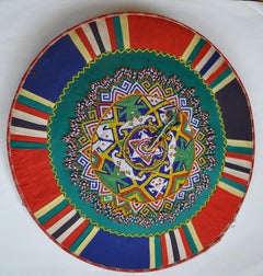 Vintage Indonesian Dayak Beaded Ceremonial Hat Interior Design Art