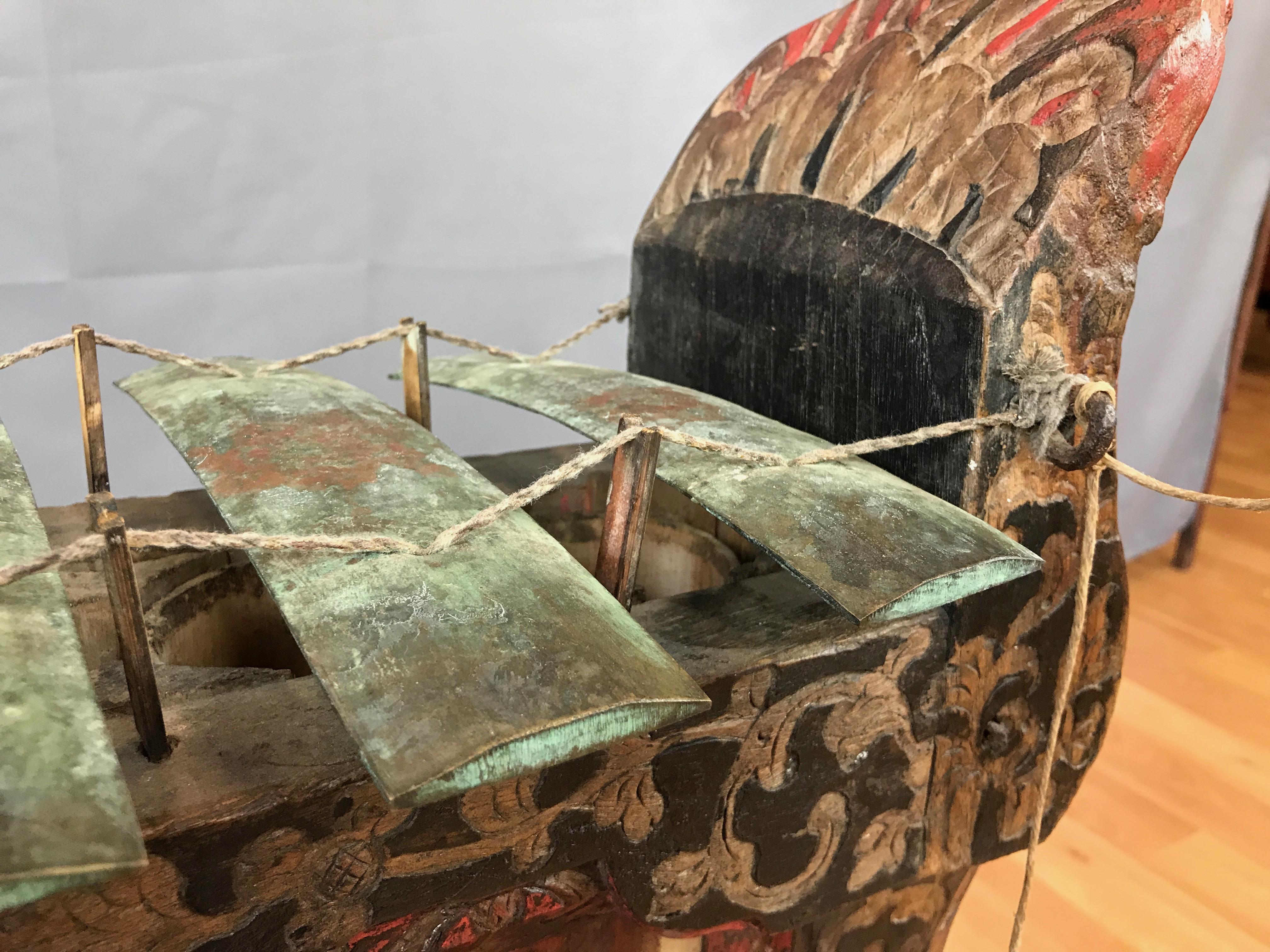 Vintage Indonesian Gambang Gangsa Wood and Bronze Musical Instrument 4