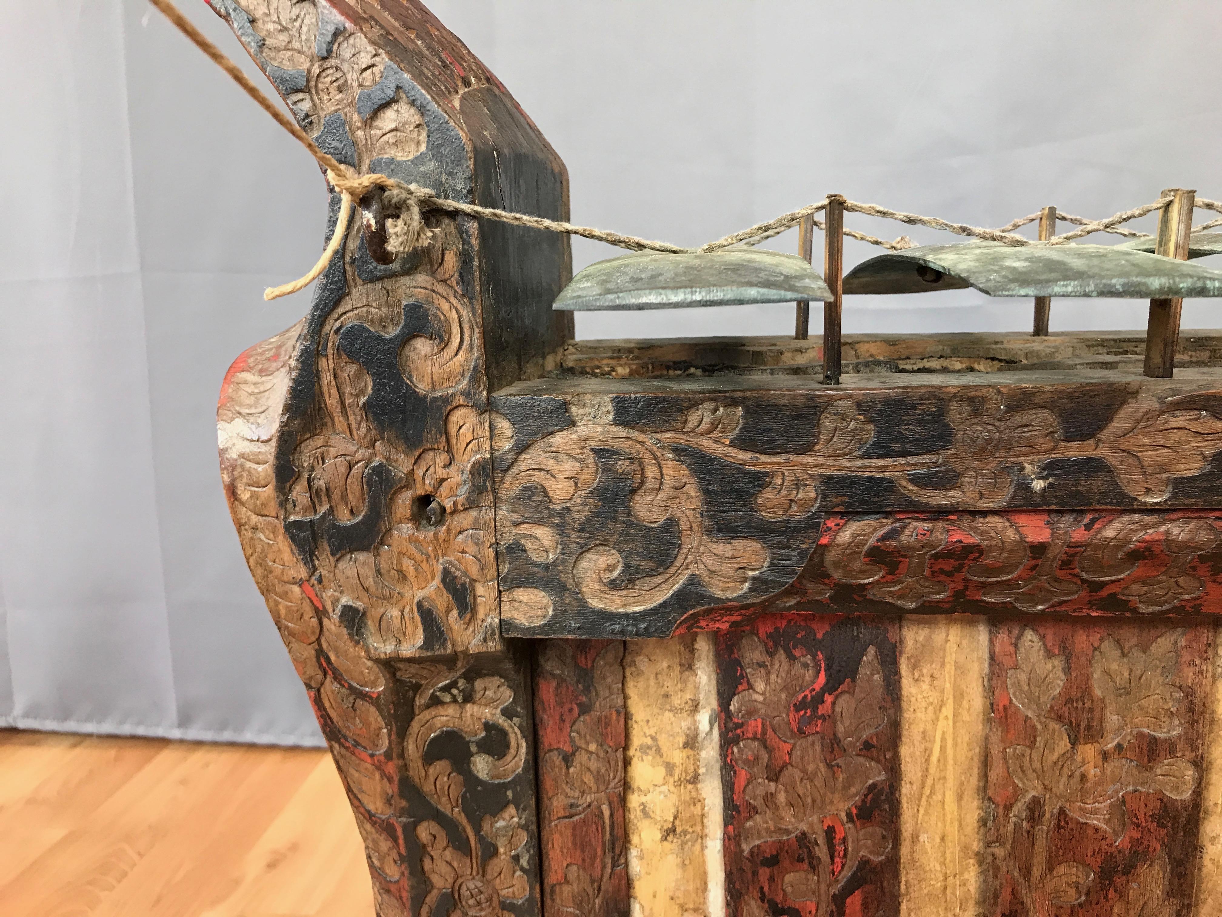 Vintage Indonesian Gambang Gangsa Wood and Bronze Musical Instrument 6