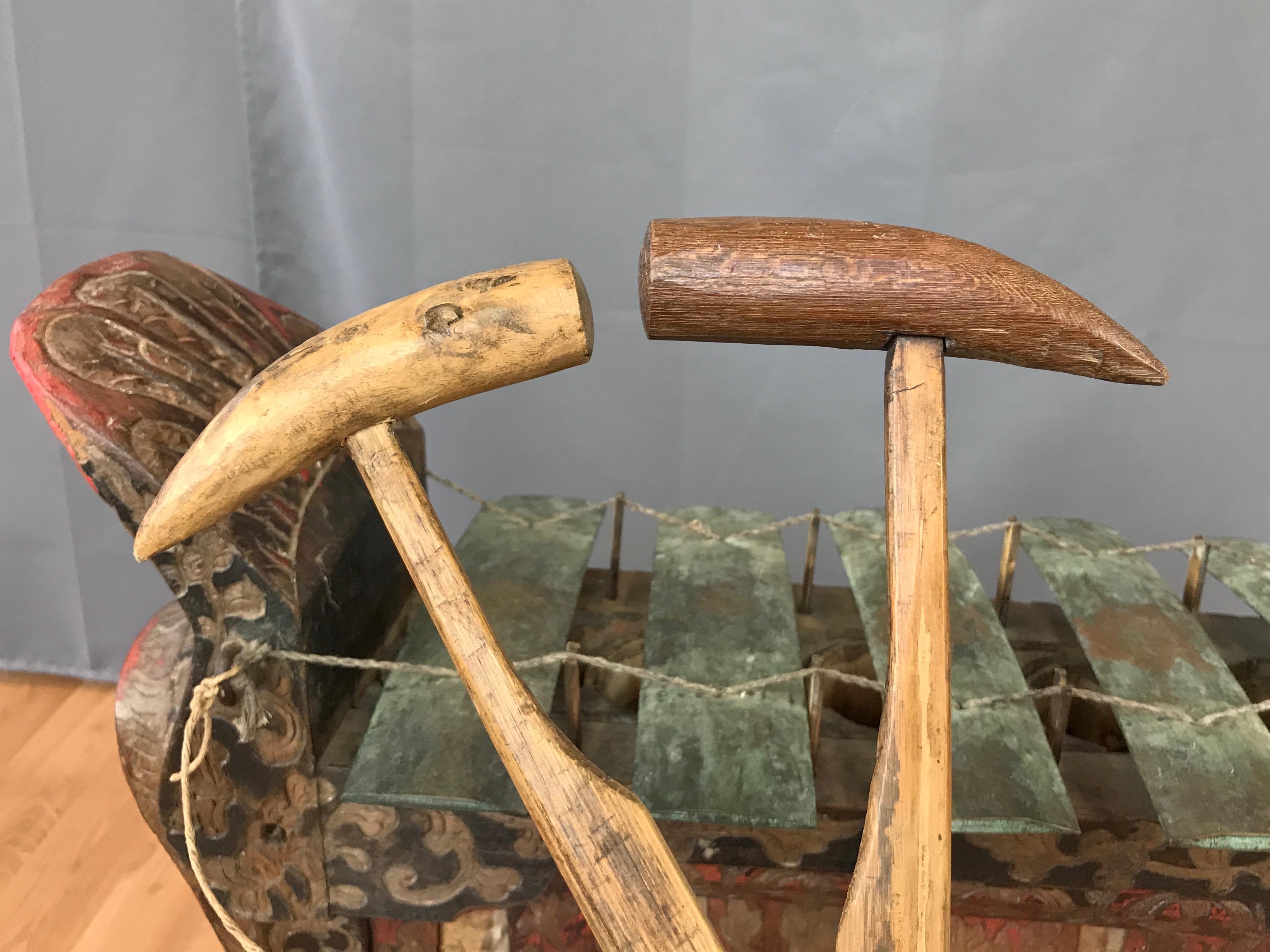 Vintage Indonesian Gambang Gangsa Wood and Bronze Musical Instrument 9