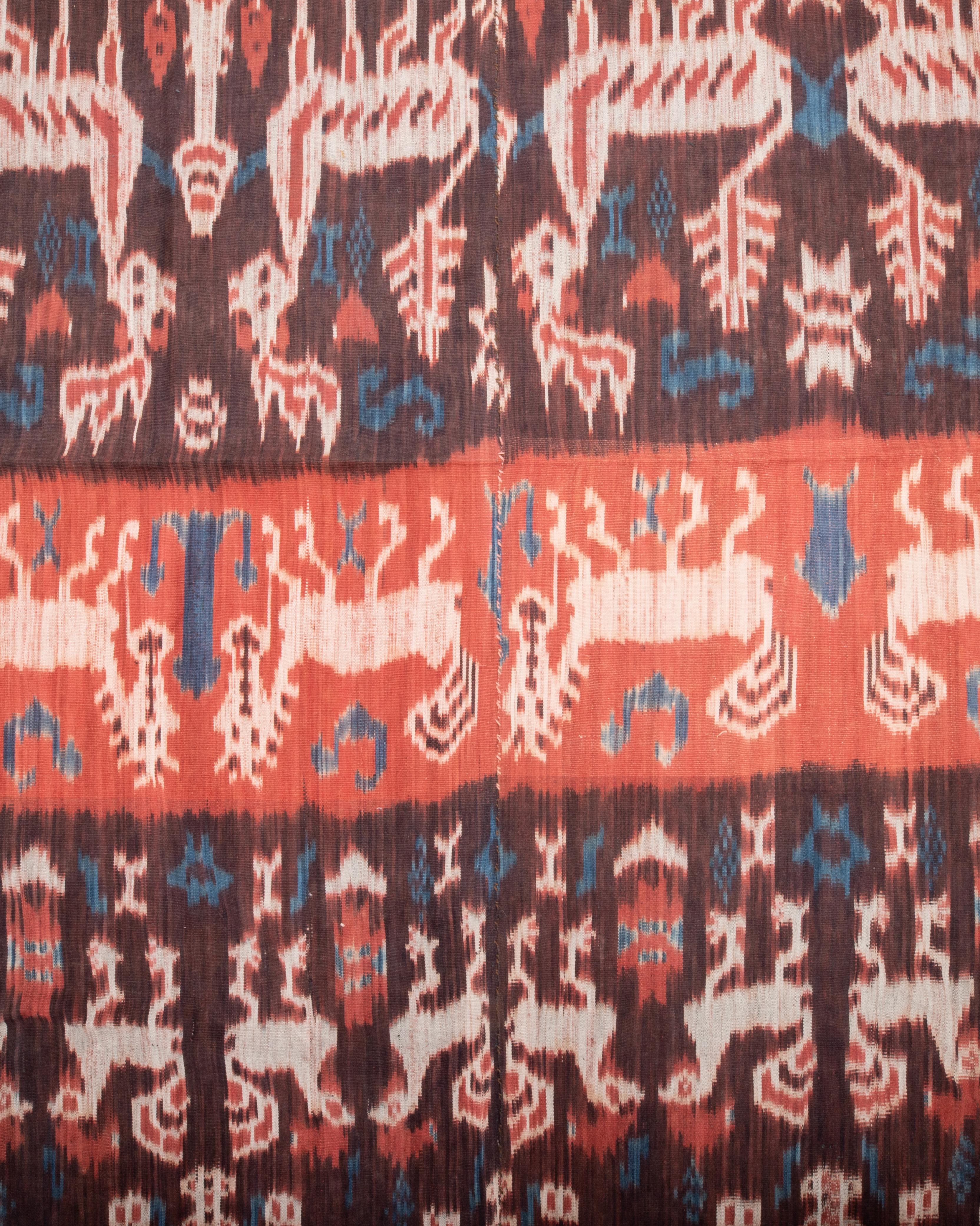 Cotone Ikat indonesiano d'epoca, Indonesia, anni '60 in vendita