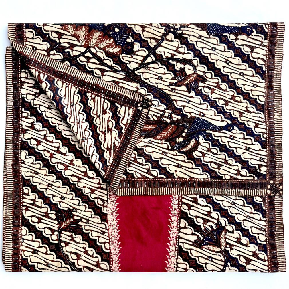 Arte popolare Kain Batik Tulis Kemben (tessuto per il seno) indonesiano d'epoca, Jogja (Yogyakarta) in vendita