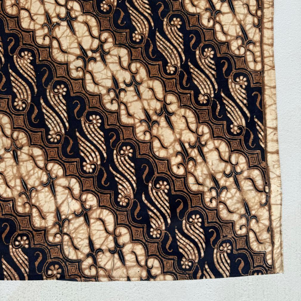Indonesische Kain Batik-Tulpen Parang, Solo (Surakarta), Java 1960 (Baumwolle) im Angebot
