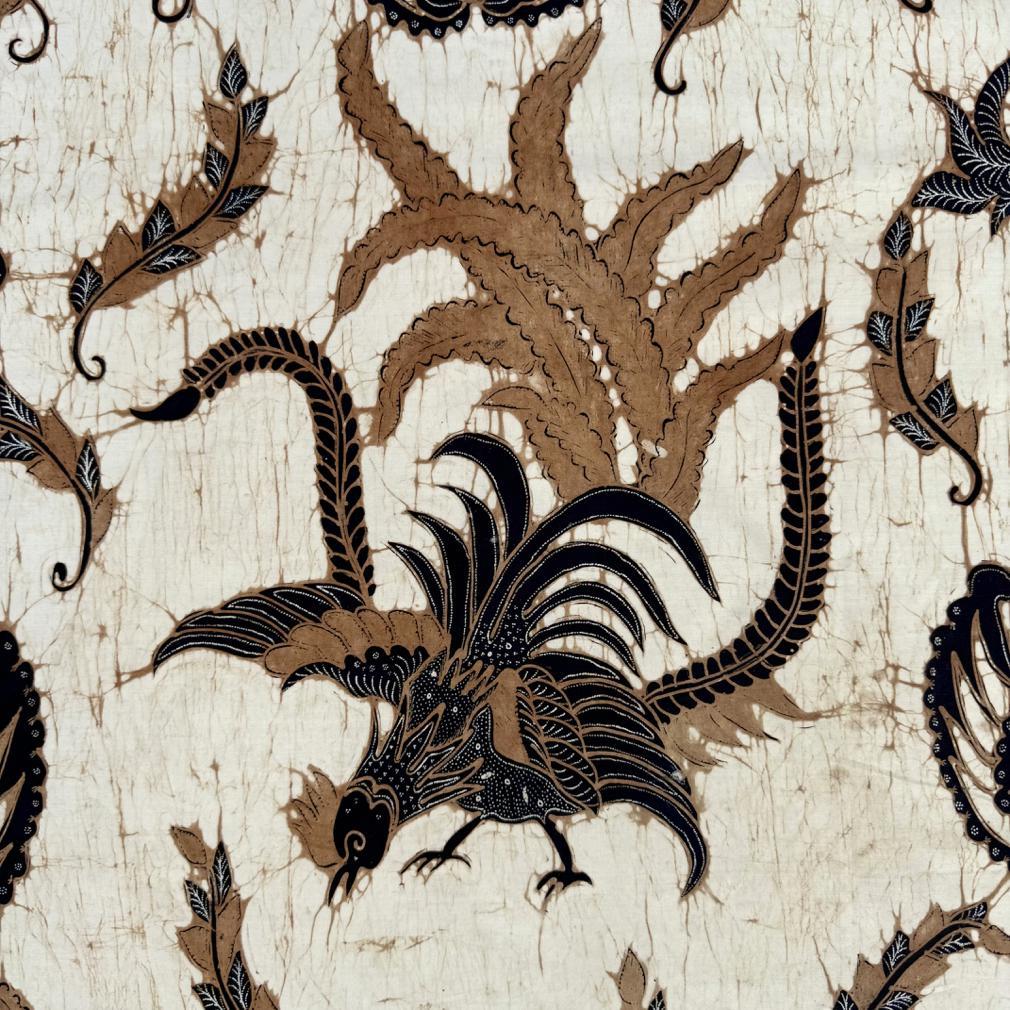 Giavanese Tulis indonesiano d'epoca in Kain Batik, Solo (Surakarta), Giava, 1950 in vendita