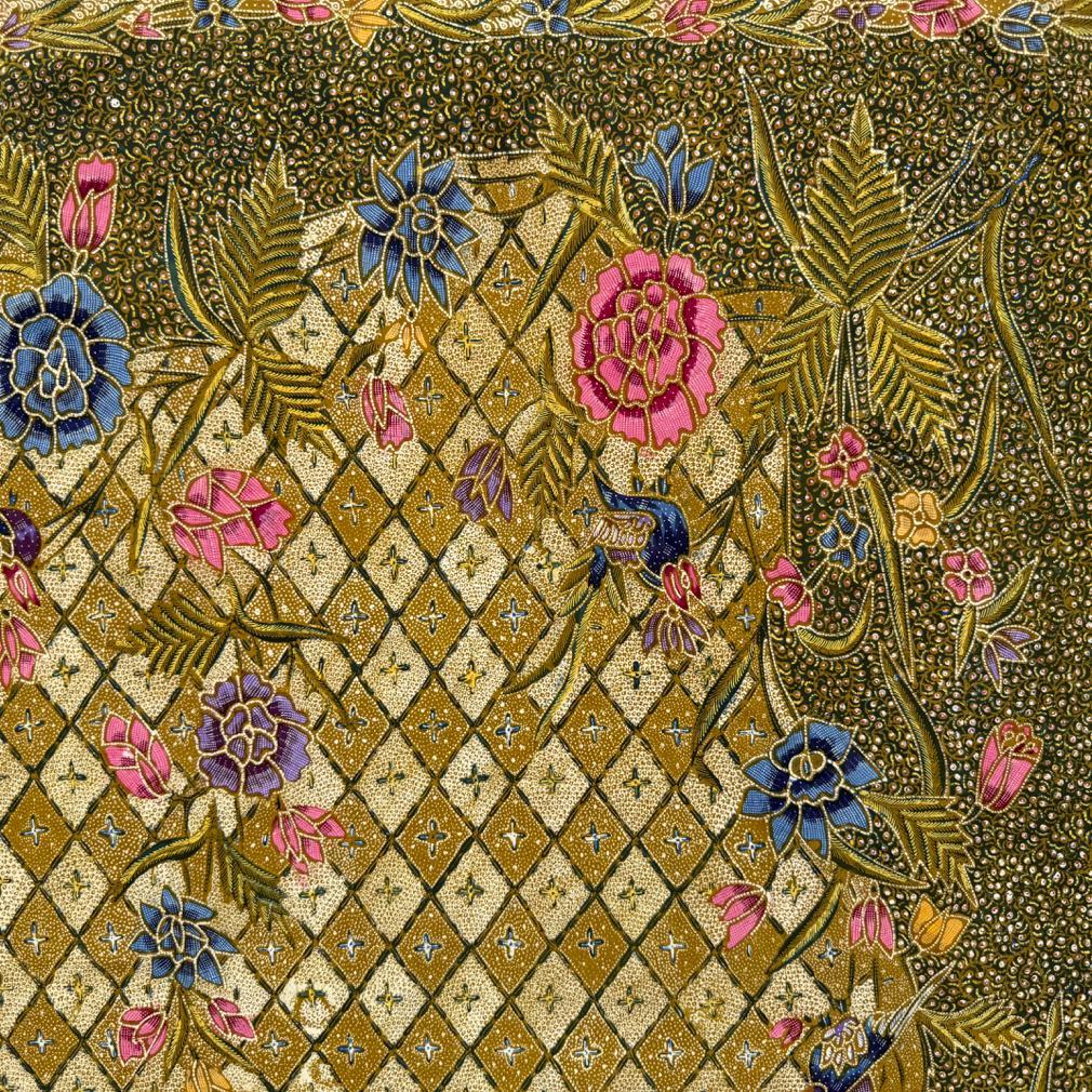 Broche vintage indonésienne Kain Panjang Batik Tulis Pagi-sore, Demak, Java 1950 en vente 4