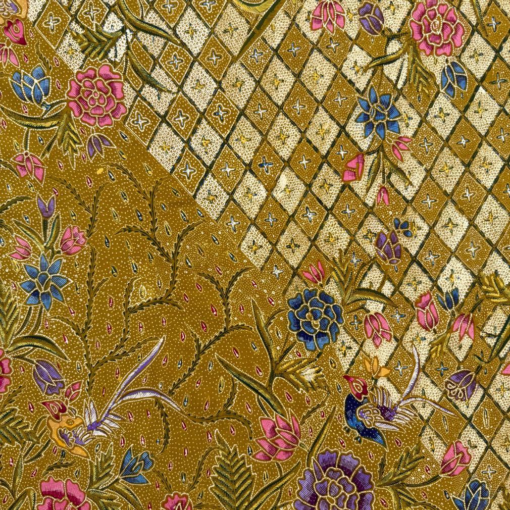 Broche vintage indonésienne Kain Panjang Batik Tulis Pagi-sore, Demak, Java 1950 en vente 1