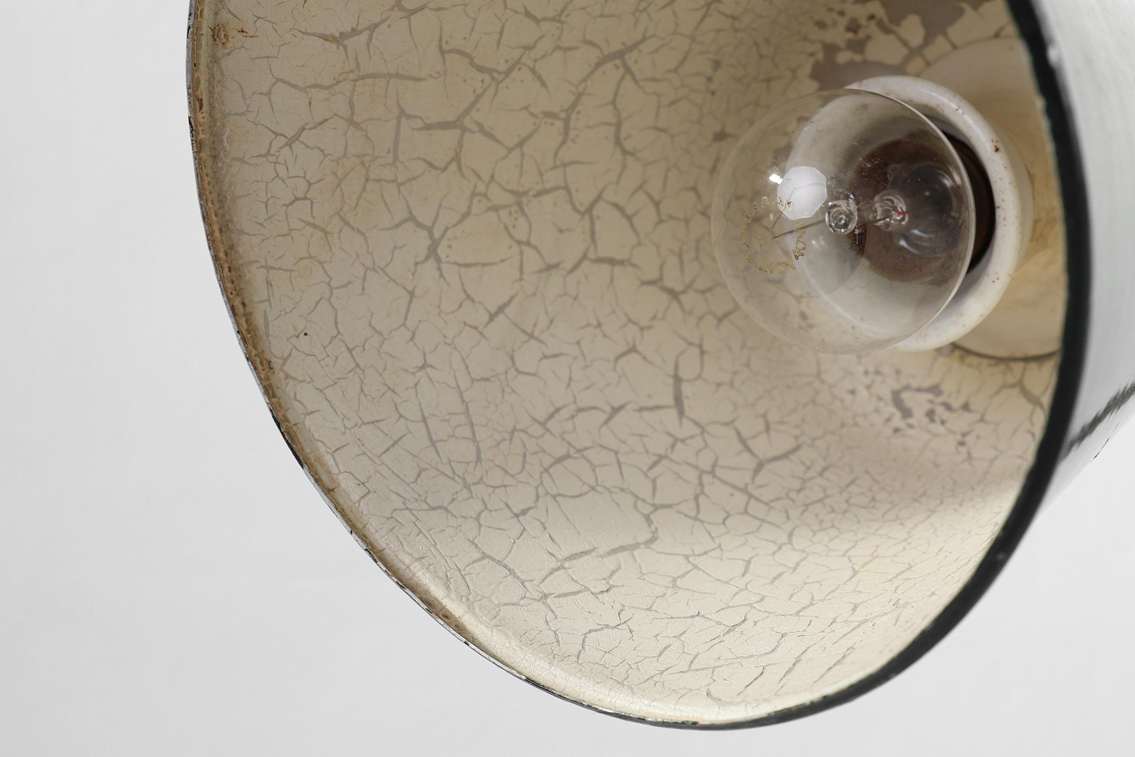 Metal Vintage industral metal desk lamp, France ca. 1920 For Sale