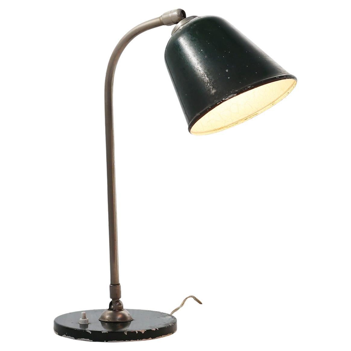 Vintage industral metal desk lamp, France ca. 1920 For Sale