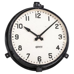 Vintage Industrial 18" Gents of Leicester Factory Railway Wall Clock, circa 1930