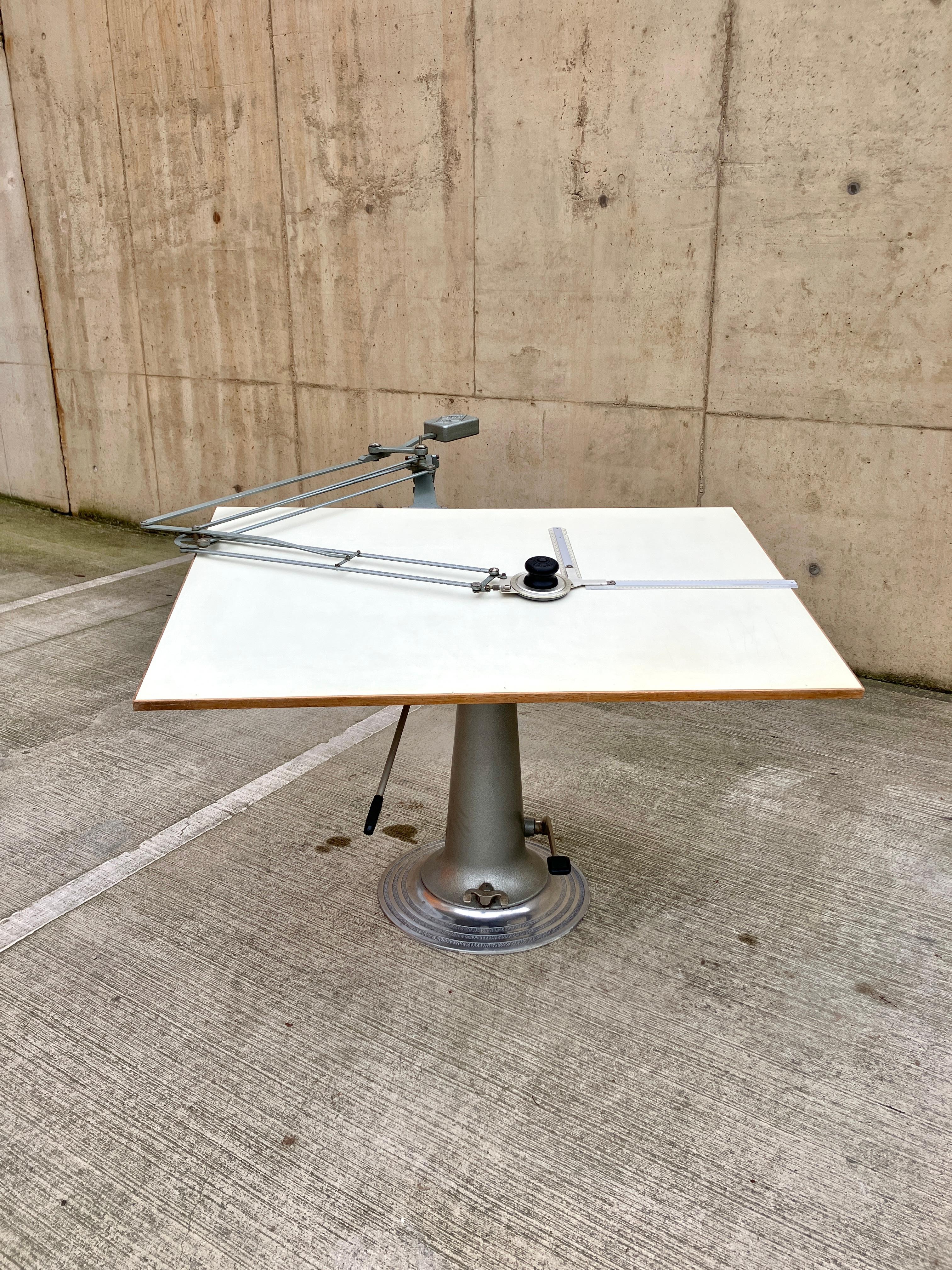 Tavolo da disegno vintage industriale anni '50 NIKE Eskilstuna 6