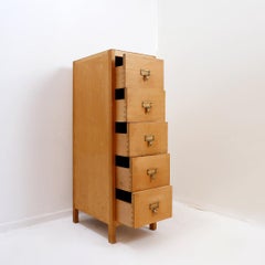 Vintage industrial 5-drawer filing cabinet