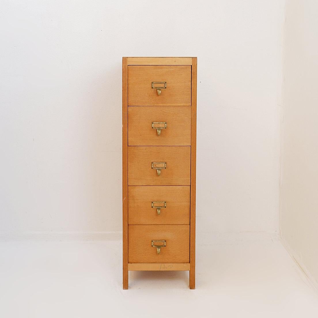 Industriel Vintage industrial 5-drawer filing cabinet en vente