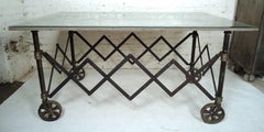 Vintage Industrial Accordion Table