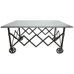 Vintage Industrial Accordion Table