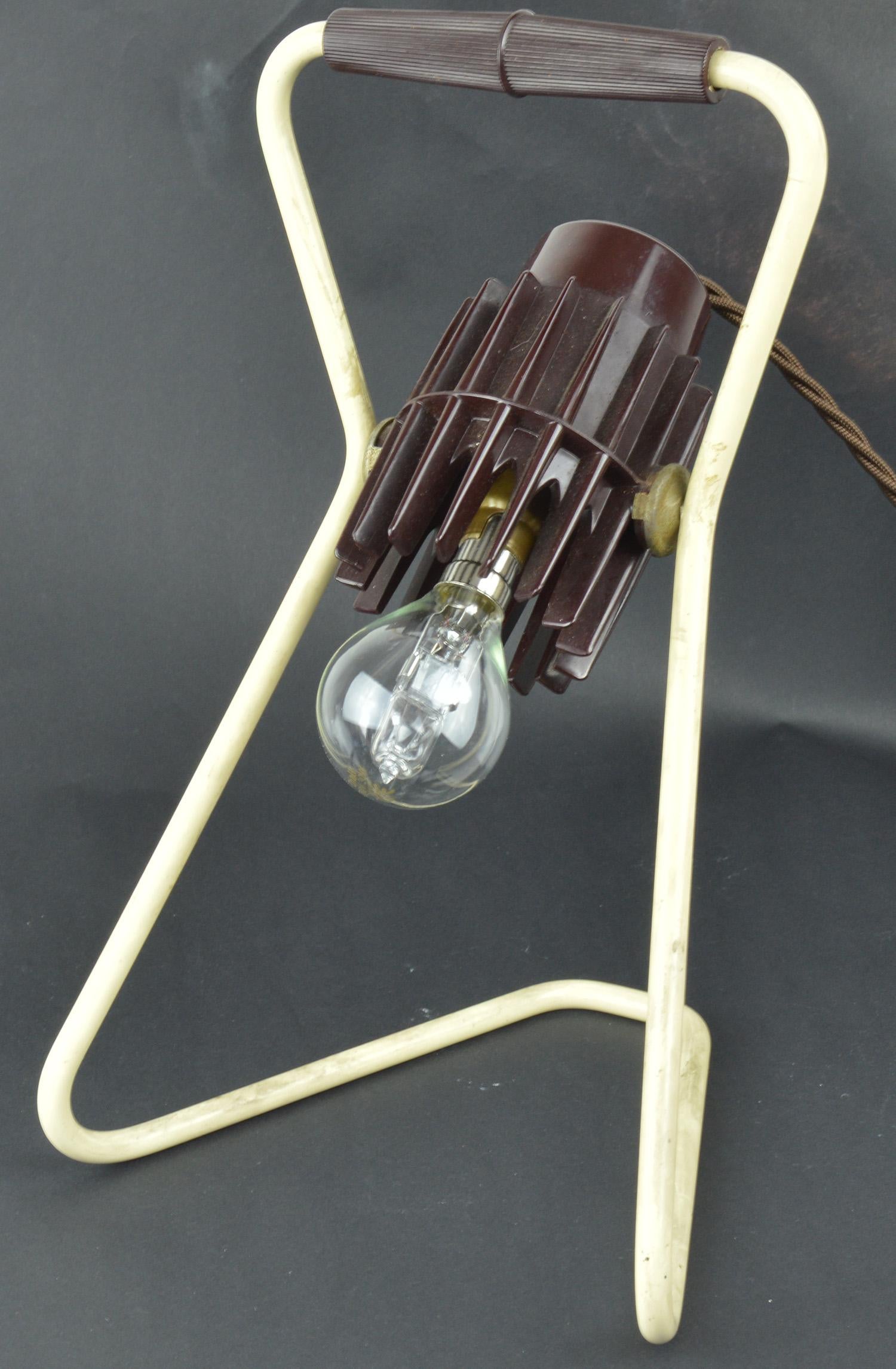 Vintage Industrial Adjustable Desk Lamp, Belgian, Mid-20th Century 1